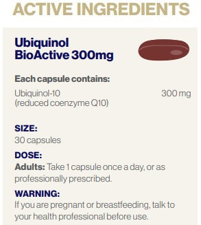 Ubiquinol BioActive 300mg, 30caps - BioCeuticals Professional