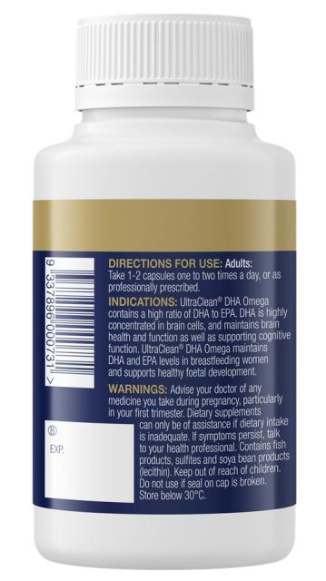 UltraClean DHA Omega, 60caps - BioCeuticals Professional