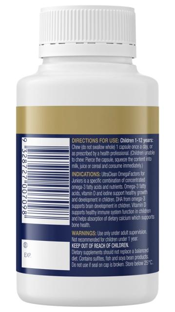 UltraClean OmegaFactors For Juniors, 60caps - BioCeuticals Professional