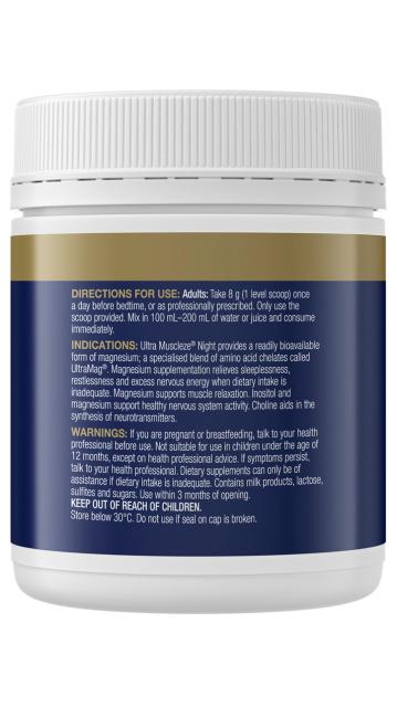 Ultra Muscleze Night, 400gm - BioCeuticals Professional