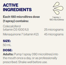 D3 + K2 Spray, 50ml - BioCeuticals Professional