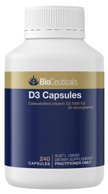 D3 Capsules, 240sg - BioCeuticals Professional