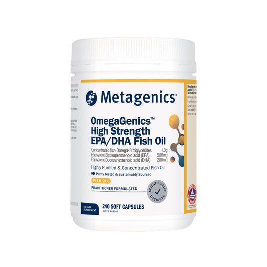 OmegaGenics™ High Strength EPA DHA Fish Oil 240 cap- Metagenics