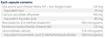 HEMAGENICS IRON ADVANCED 30's- Metagenics