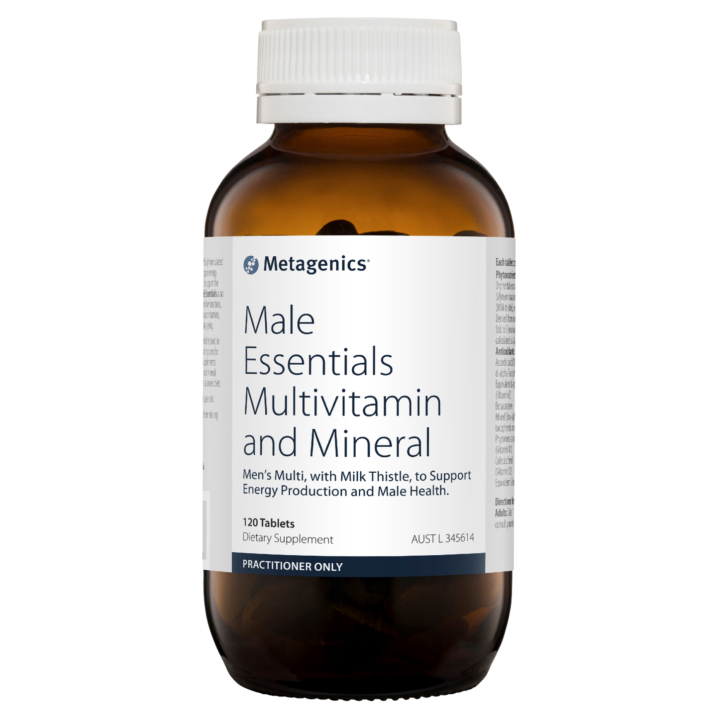 MALE ESSENTIALS MULTIVITAMIN AND MINERAL 120's- Metagenics