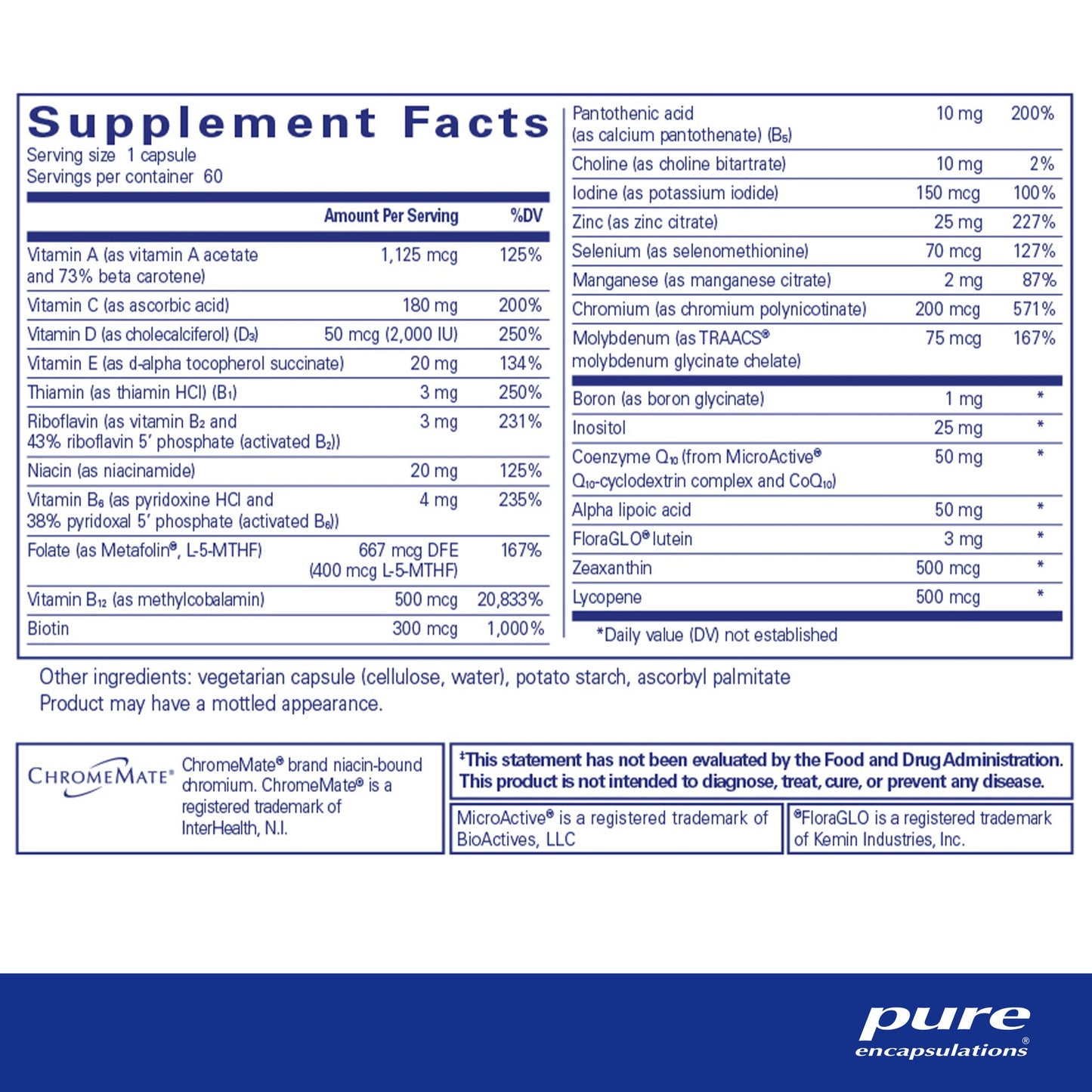 O.N.E. Multivitamin - Pure Encapsulations