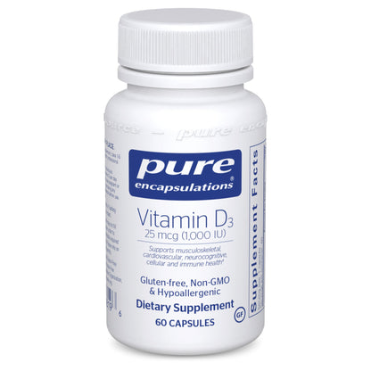 Vitamin D3 25 mcg (1,000 IU) - Pure Encapsulations